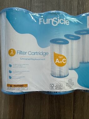 Blue and White Universal Replacement Filter Cartridge - 3 Pack